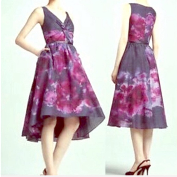 Lela Rose Neiman Marcus Floral Derby Dress 4 Pink - Picture 2 of 7